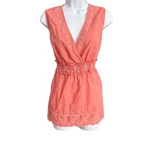 Sonoma Life + Style Women’s Coral Blouse Size XL 100% Cotton